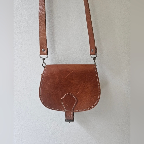 Mini Leather Crossbody Bag Made in Greece - Picture 2 of 9